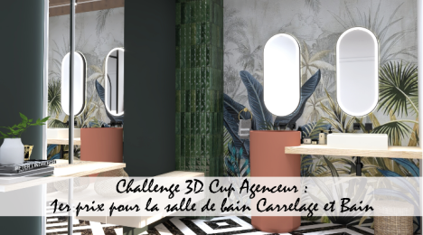 La salle de bain Carrelage et Bain, 1er prix de la 3D Cup Agenceur 2022