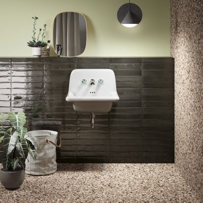 Carrelage mur imitation terrazzo Framboisier salle de bain