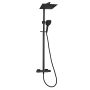 Colonne de douche thermostatique carrée Rour Noir