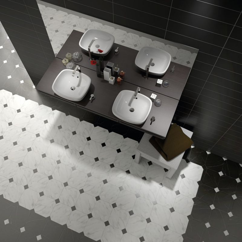 Carrelage sol Oxivali de forme octogonale