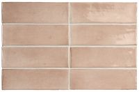 Carrelage décor mural Cotz brillant 5X15 Orchard pink