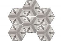 Carrelage Hexagonal Haquette  17.5X20 B&W Nature
