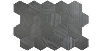 Carrelage sol et mur Hexagonal Lotzar 10.1X11.6 Black