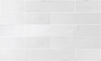 Carrelage décor mural Taboumi 6X24.6 Gypsum White