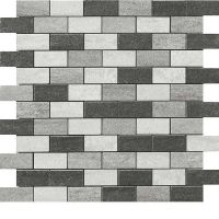 Carrelage effet pierre Cavalese Muretto Mix 30X30 Cenere Grigio Nero