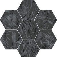 Carrelage hexagonal Arrensi 25x21.6 Décor charbon