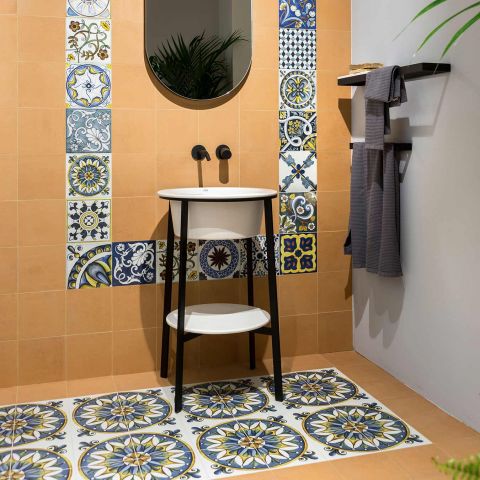 Carrelage effet ciment Veri pour hailler les murs de la salle de bain