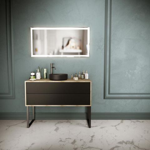 Meuble sous vasque Diamantine sur pied