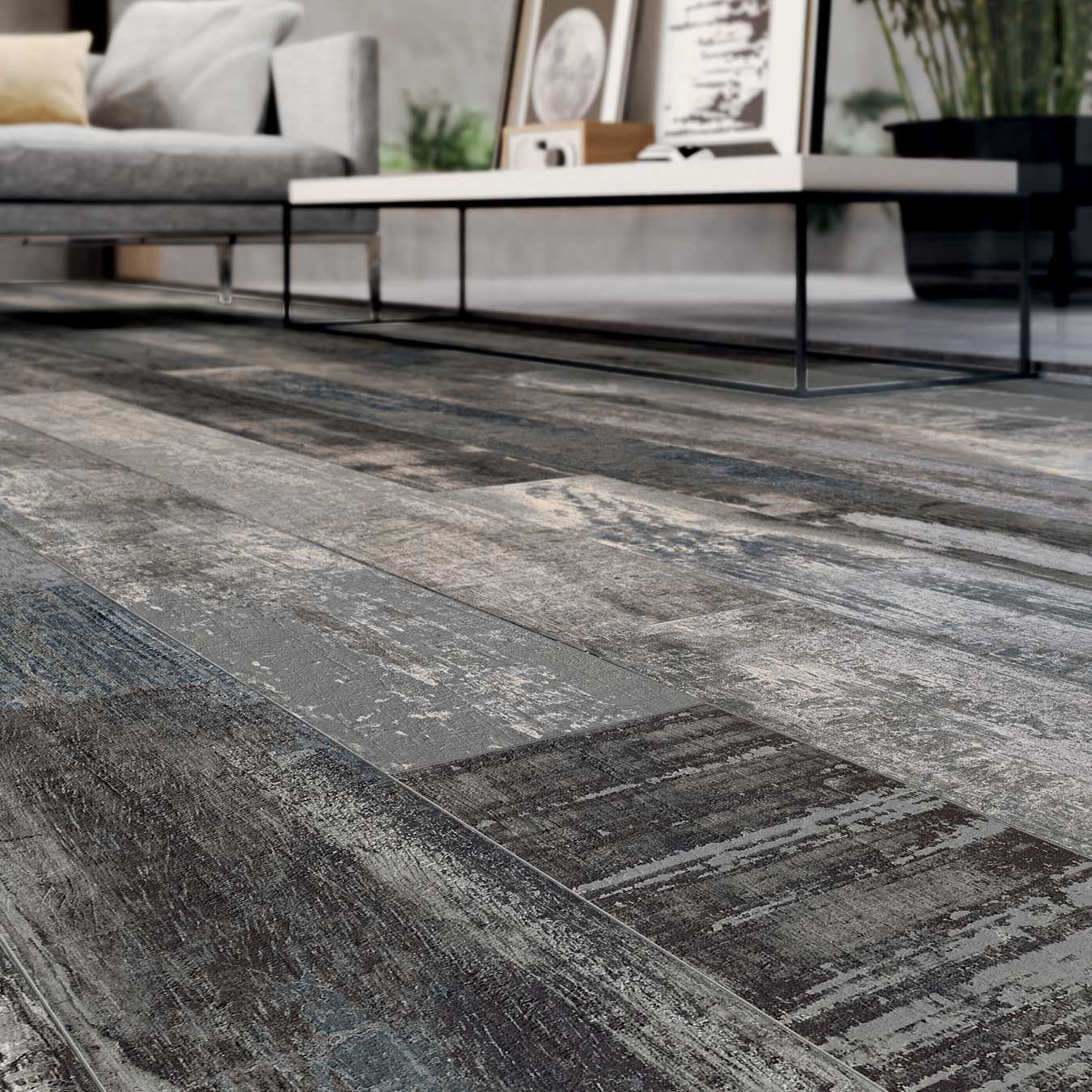 carrelage imitation bois Cagliari pour le salon