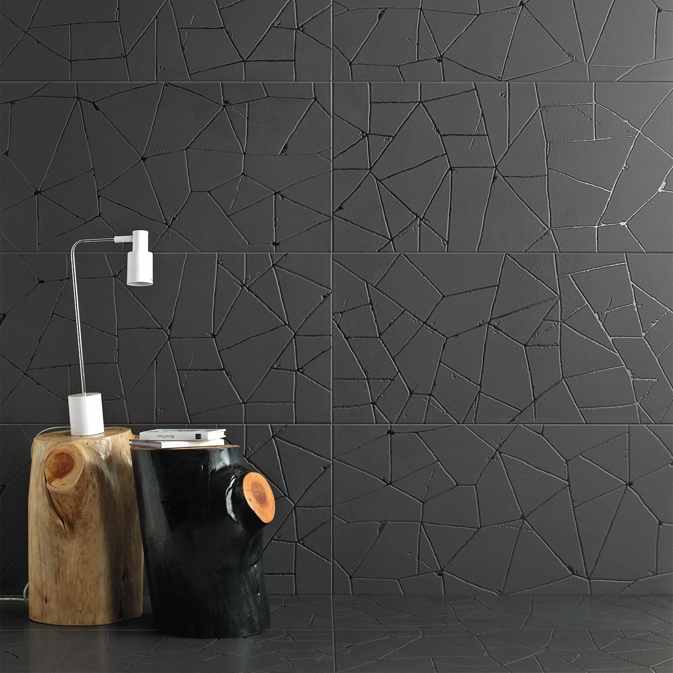 Carrelage nero effet béton Sauterelle
