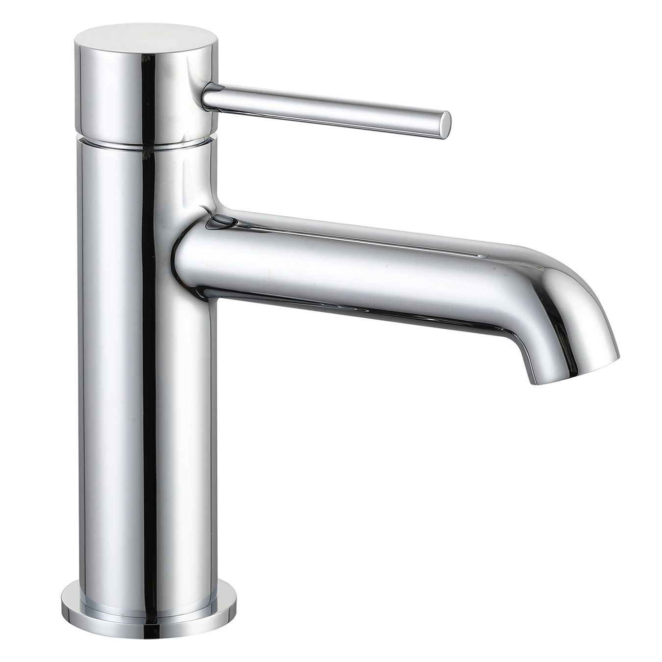 Robinet mitigeur lavabo Carvi slim sur fond blanc