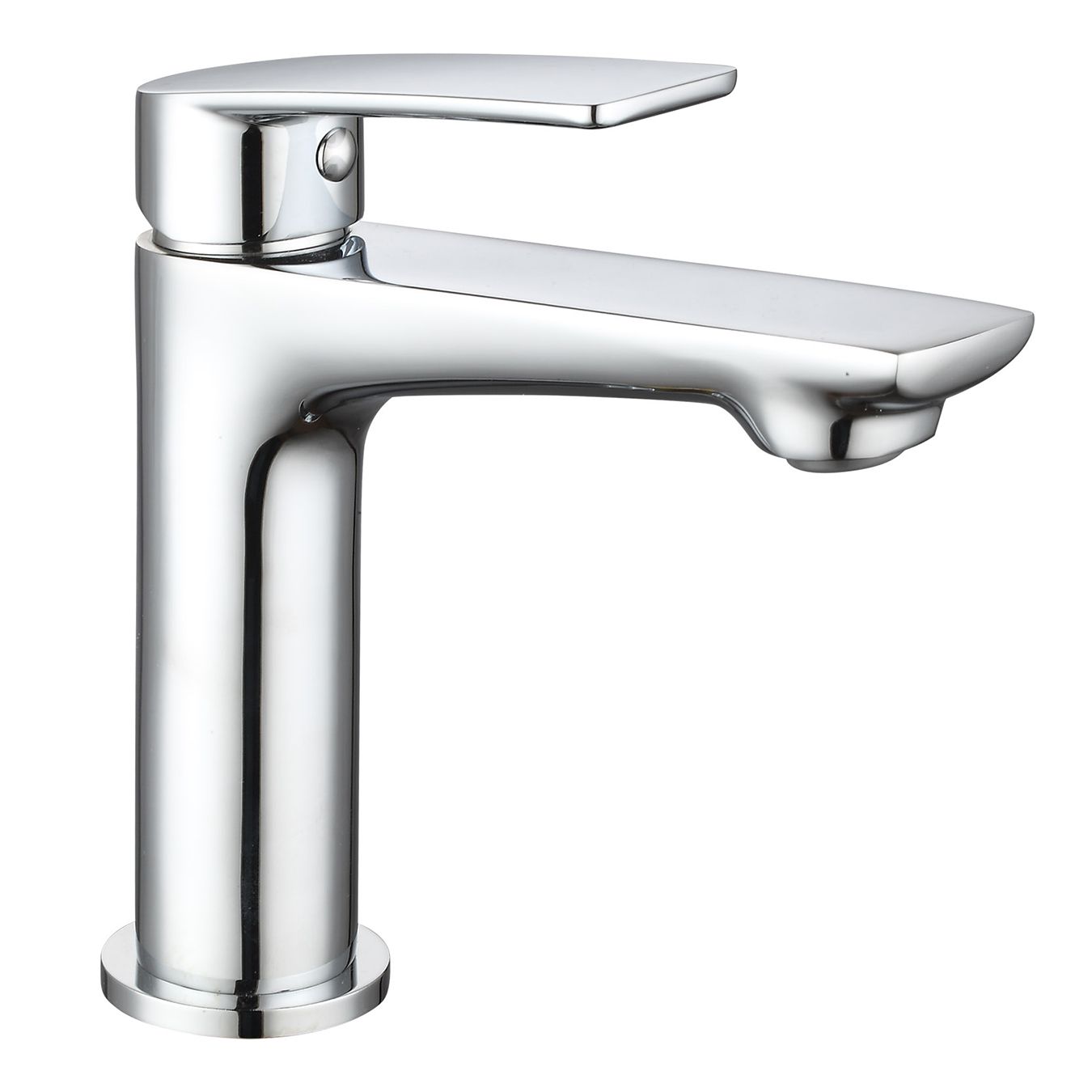 Robinet mitigeur lavabo Rour sur fond blanc 