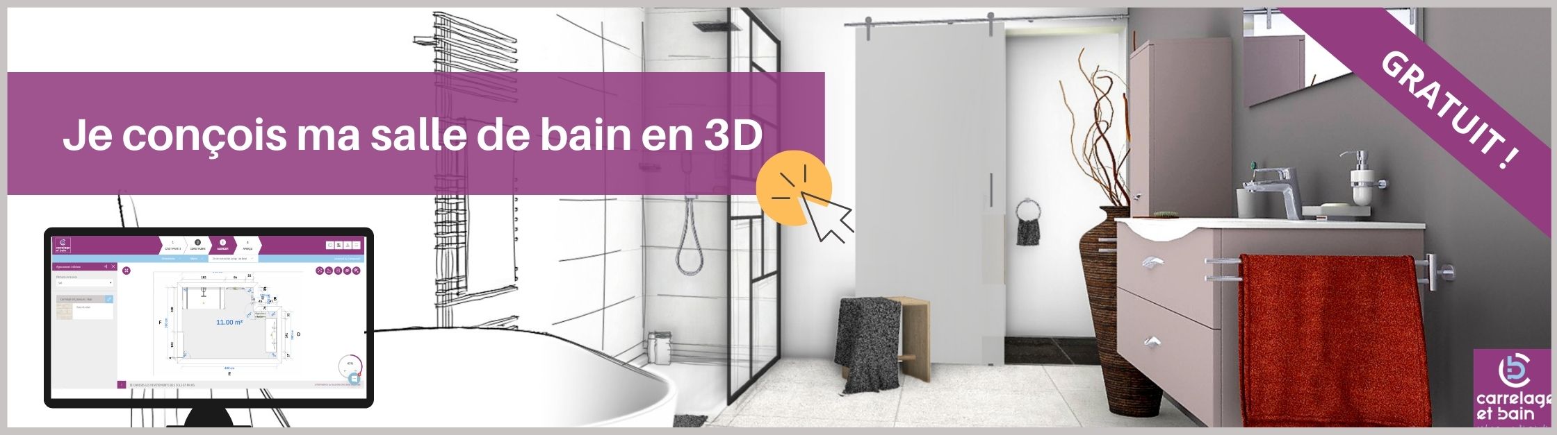 Configurez votre salle de bain avec notre outil 3D