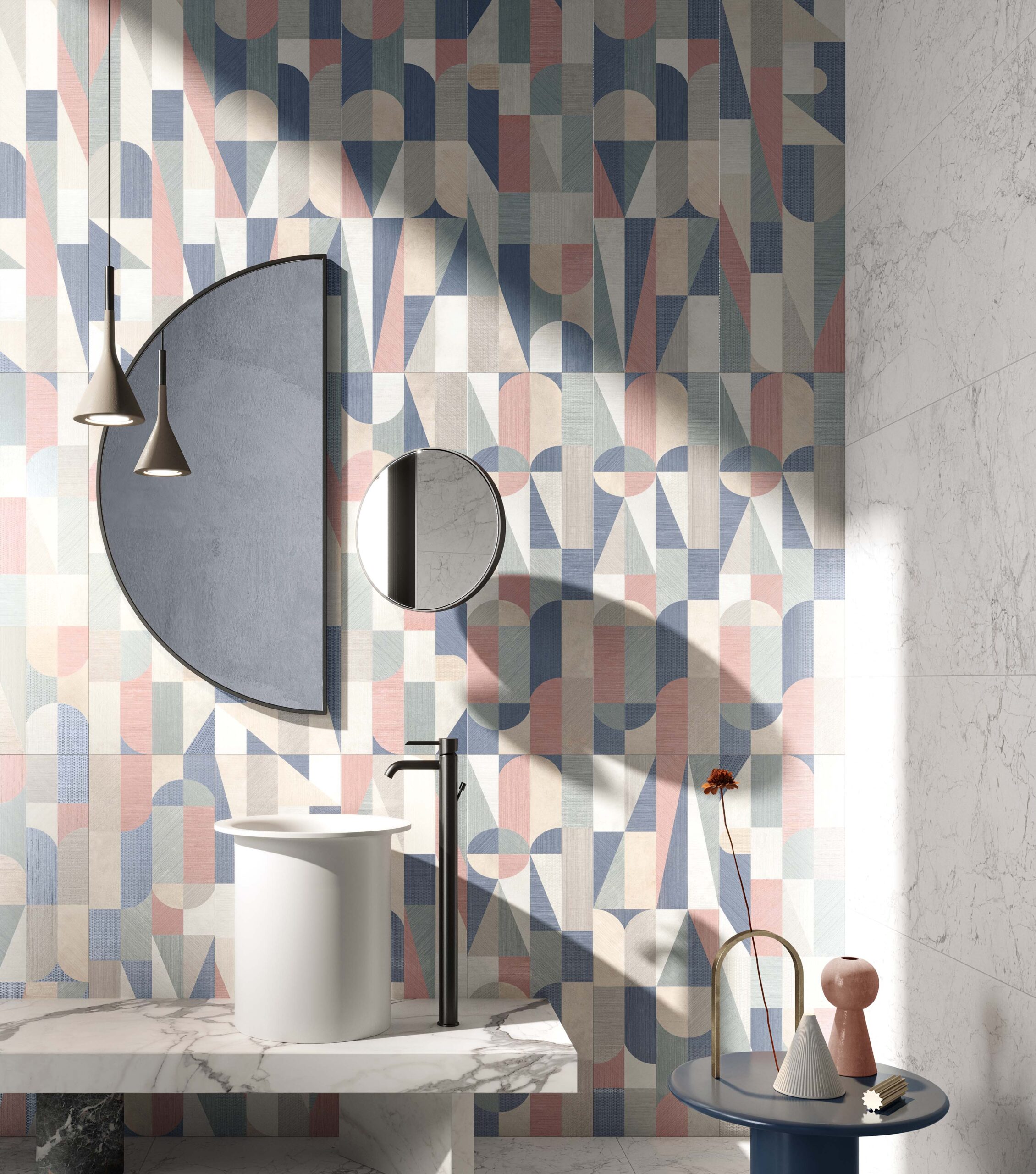 Le carrelage effet papier peint taille XXL