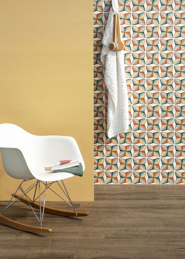 Carrelage papier peint effet hypnotique