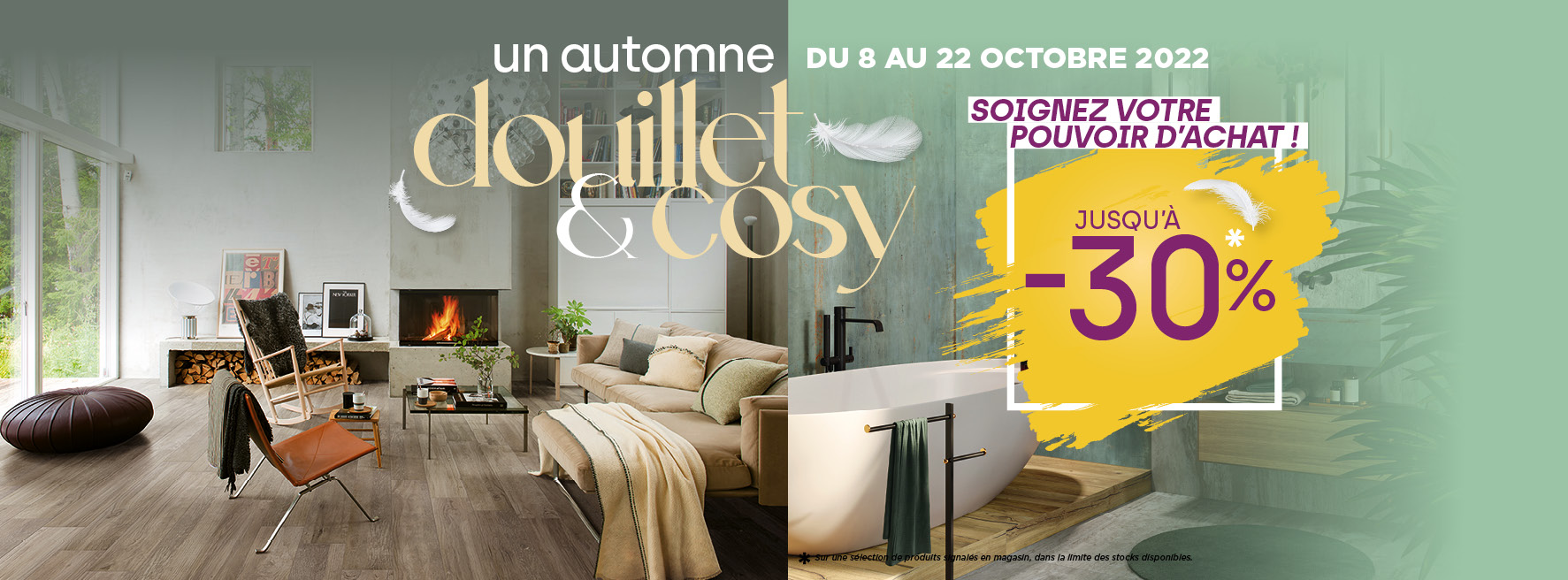 Les offres Carrelage et Bain pour un automne douillet