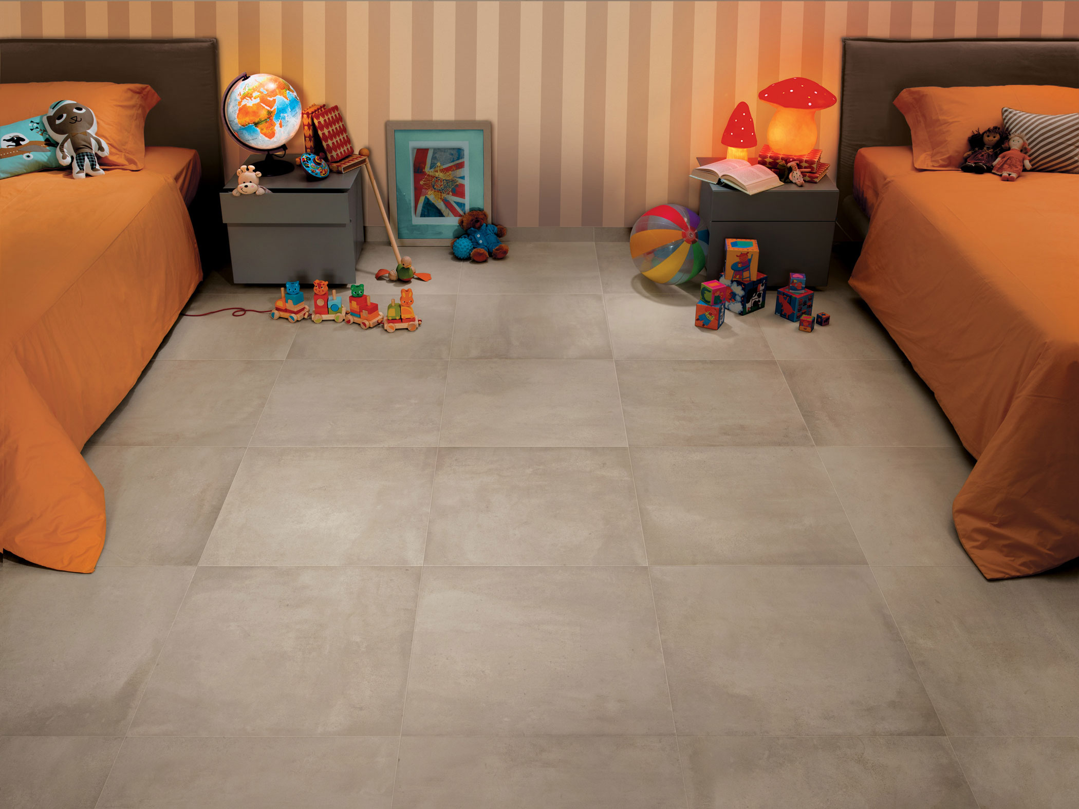 Le carrelage dans la chambre d'enfant un matériau sain 