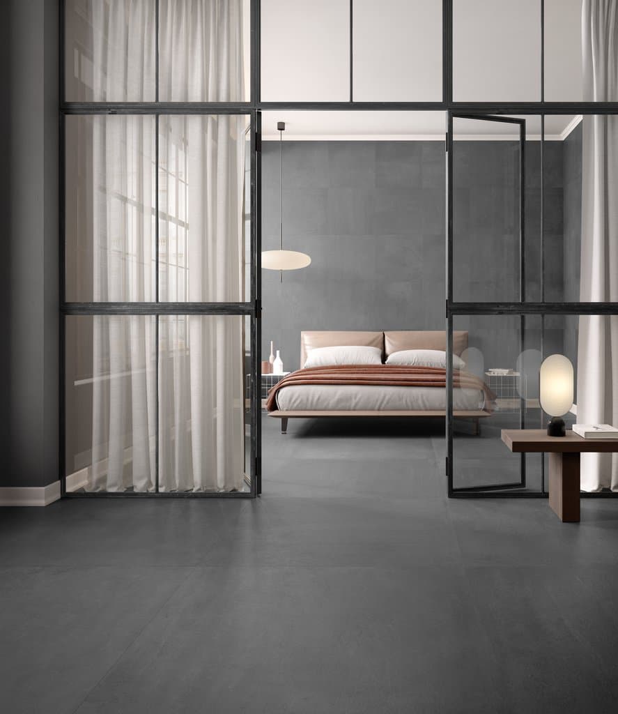 Carrelage grand format chambre