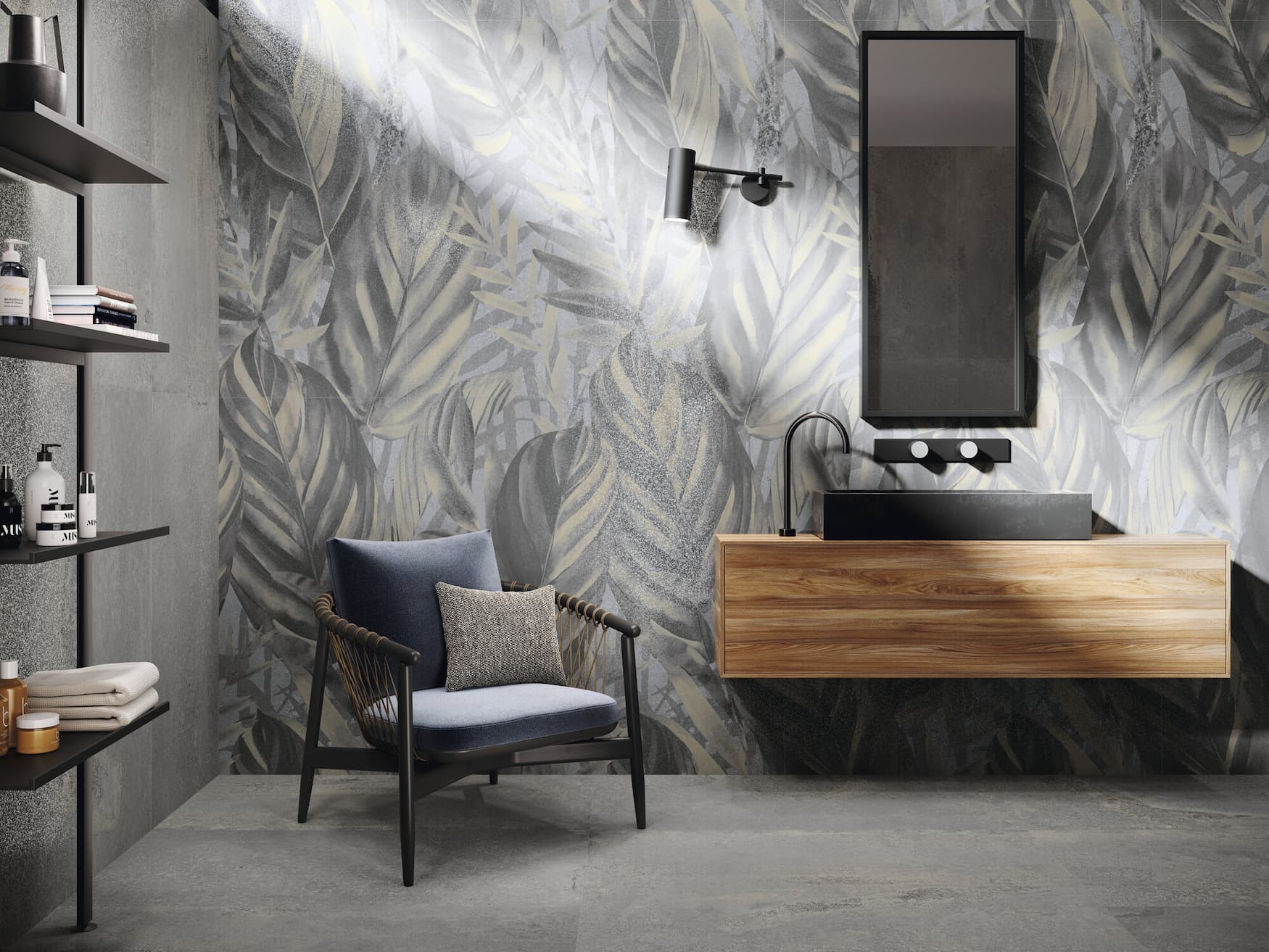 Carrelage végétal dans un esprit design