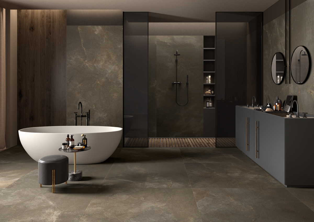 Salle de bain avec baignoire- Total look Design High Tech