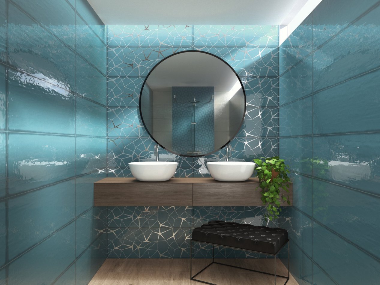 Carreau mural pour salle de bain, carreaux au sol effet bois