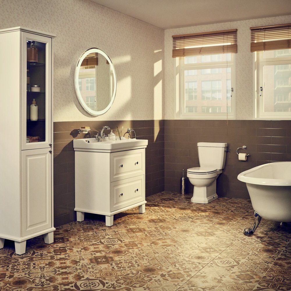 LAVABO SUR COLONNE STYLE RETRO