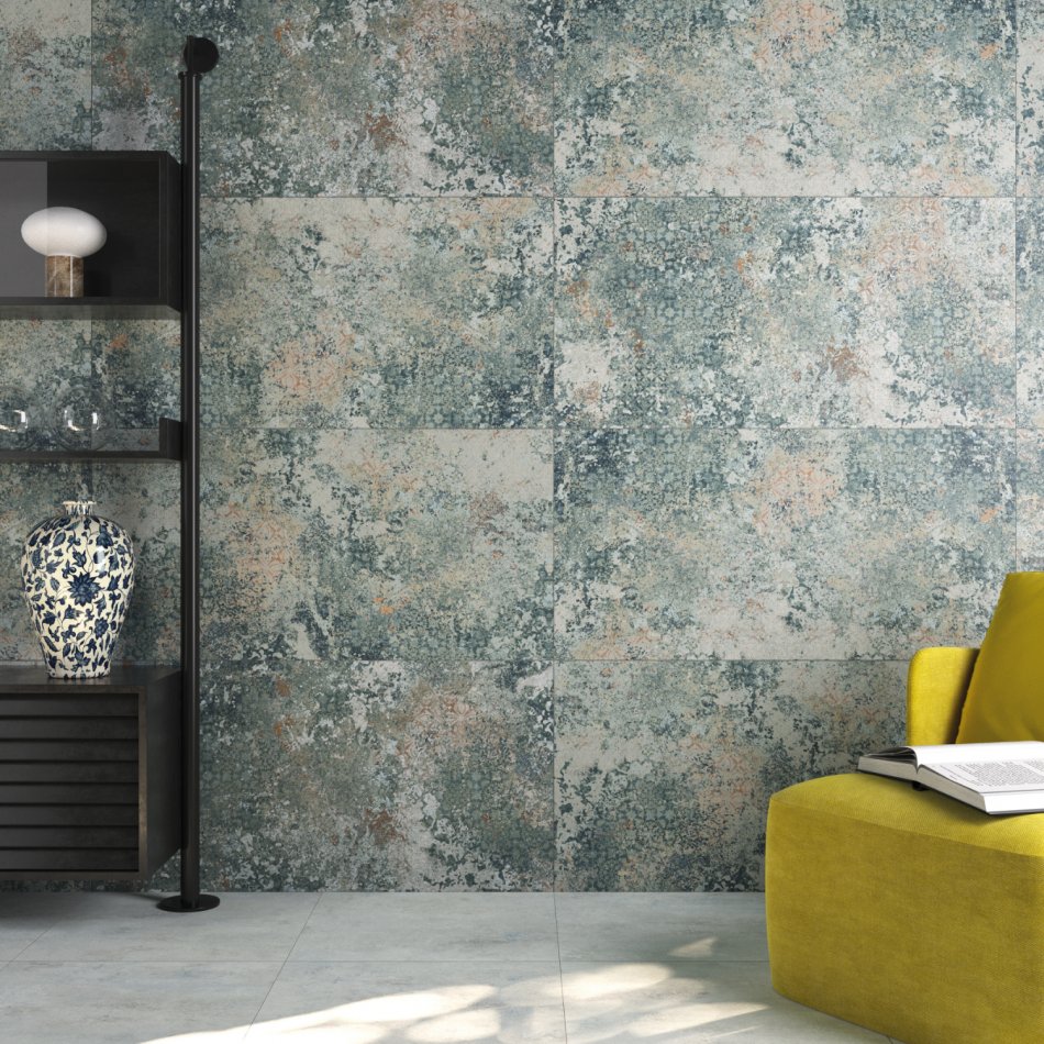 carrelage mural bleu use