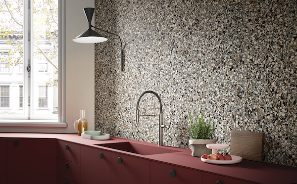 Crédence cuisine terrazzo