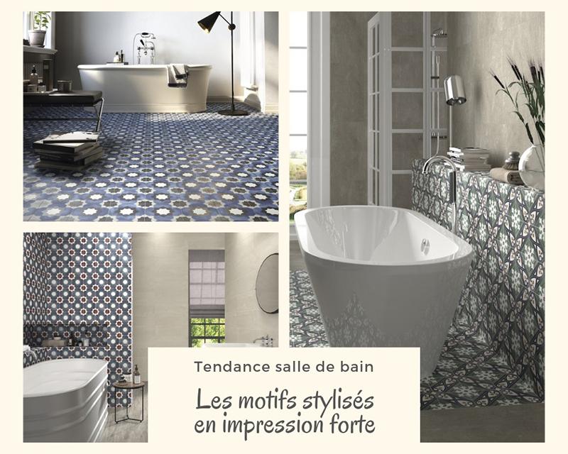 Salle de bains aux motifs stylisés Salle de bains aux motifs stylisés