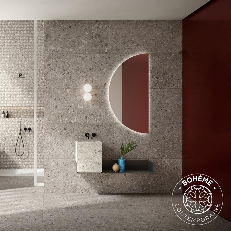 Carrelage salle de bain effet granito