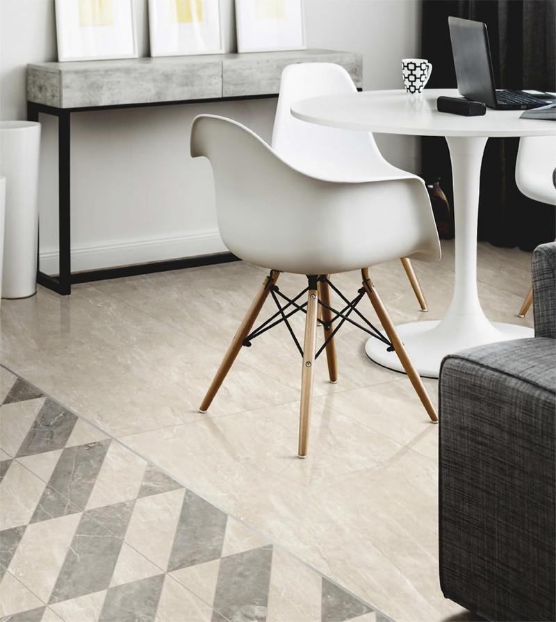 Carrelage effet marbre bicolore