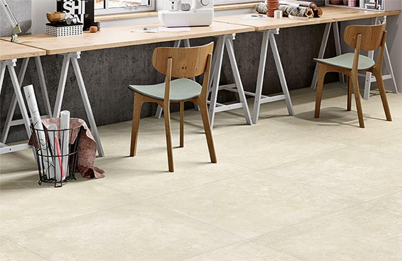 Carrelage de sol grand format beige