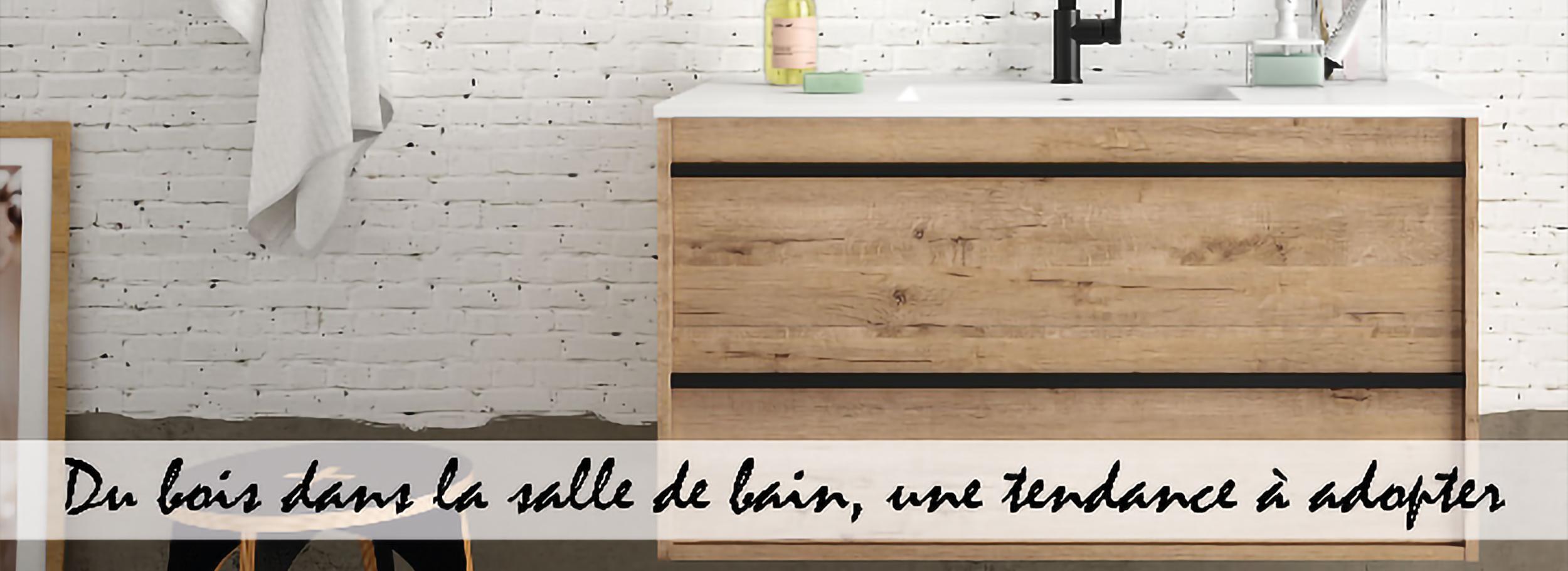 Tendance bois dans la salle de bain