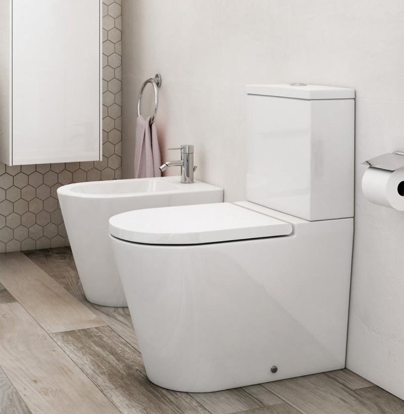 Bidet et toilette assortis