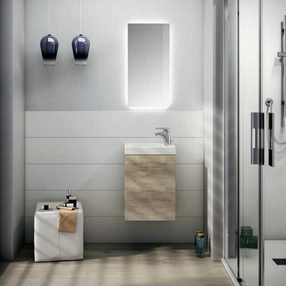 Salle de bain petit espace avec meuble compact