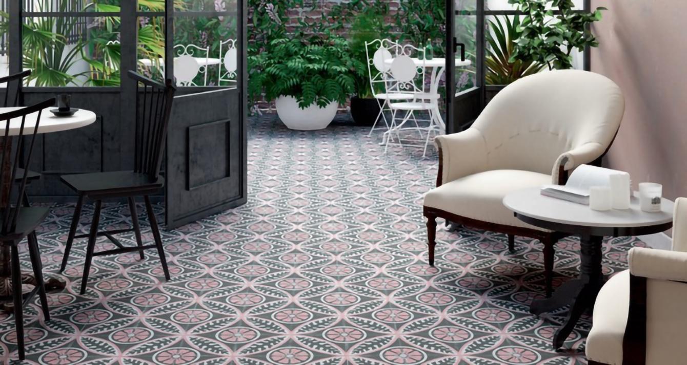 Carrelage motifs retro interieur exterieur