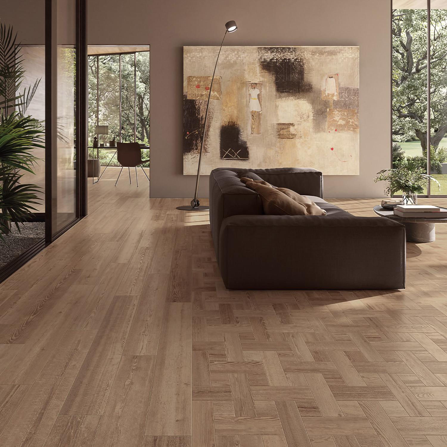 Du carrelage imitation parquet pour sublimer votre salon