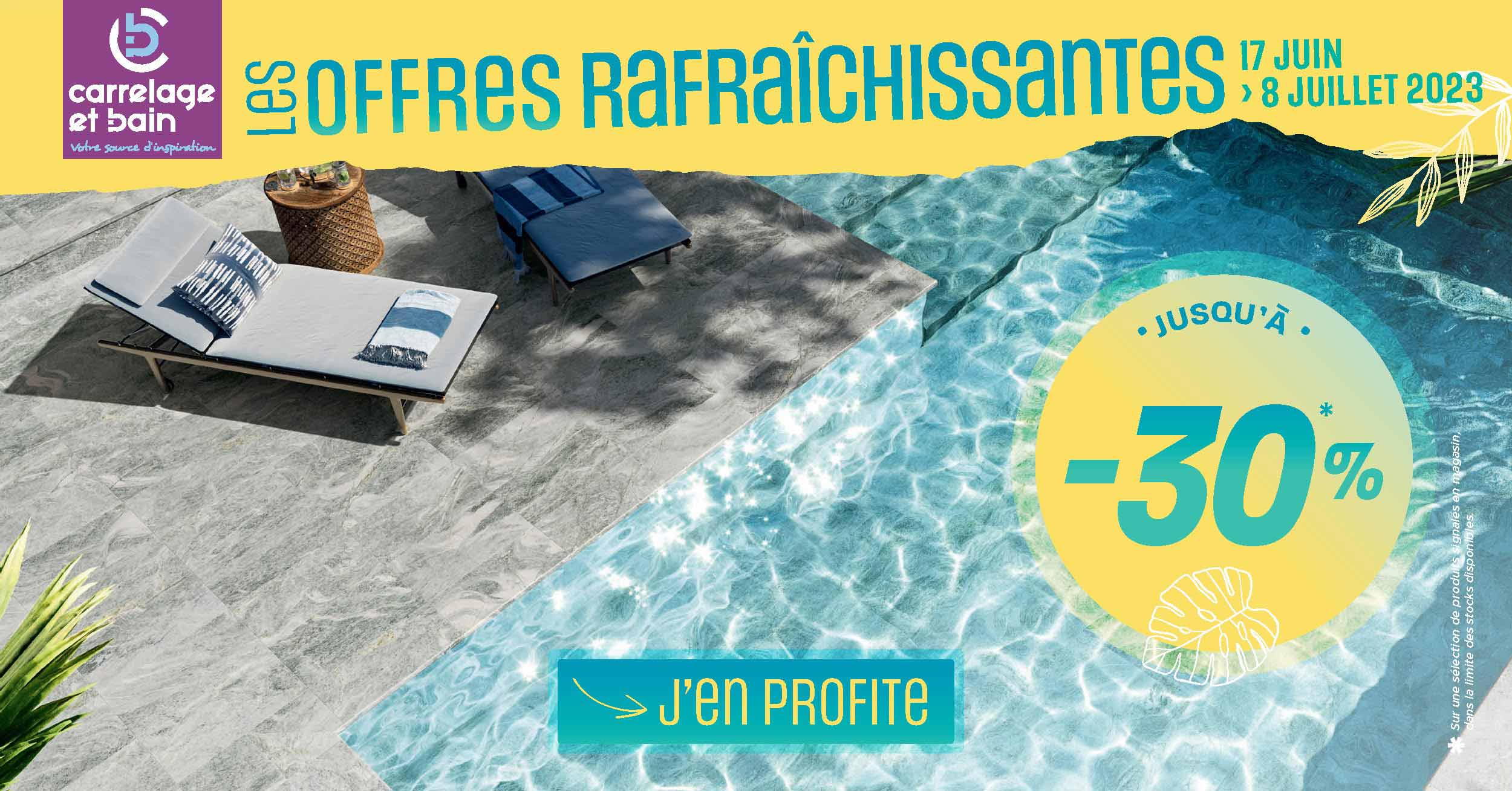 Offre promotionnelle sur le carrelage piscine