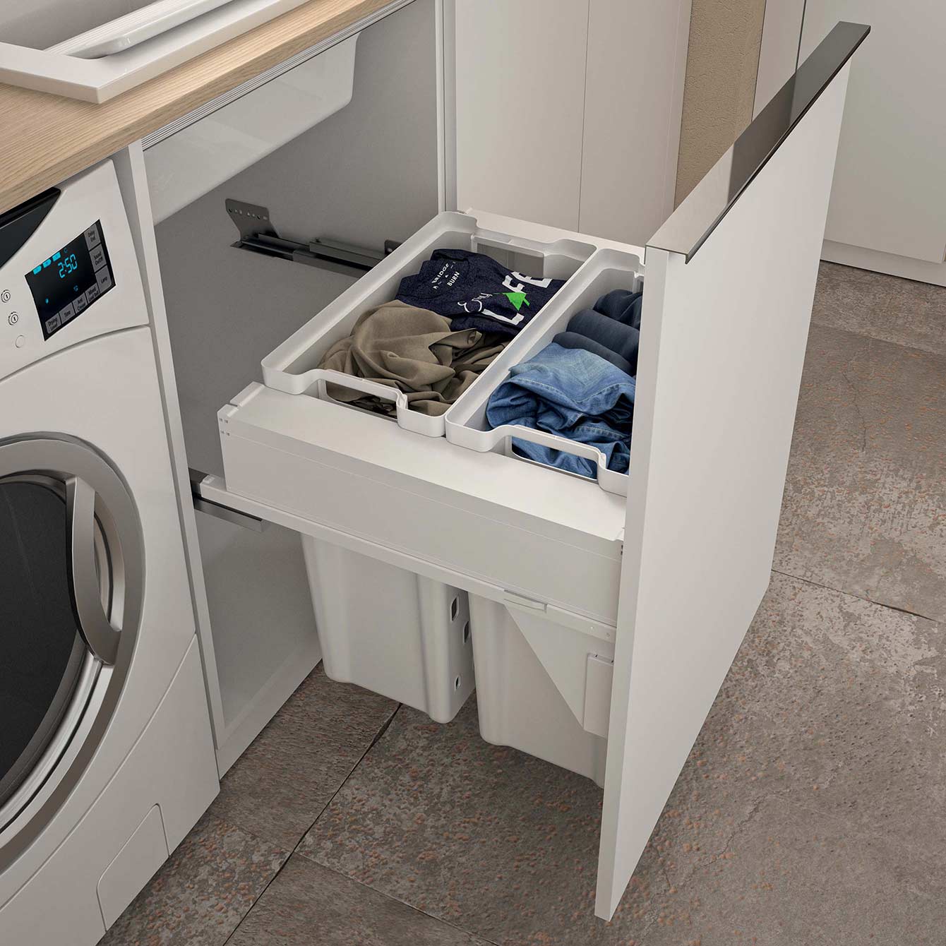 Un meuble buanderie pour le linge sale