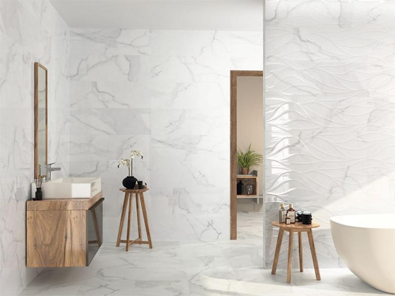 Carrelage effet marbre pour salle de bain