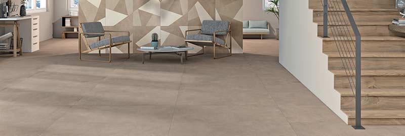 Carrelage sol coloris beige pour séjour