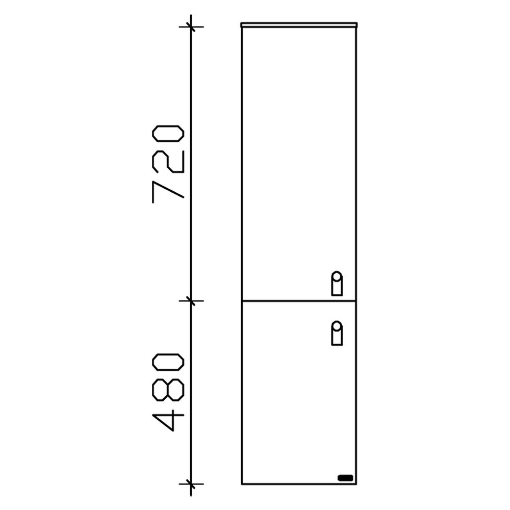 Dimensions de la colonne de rangement salle de bain conexia 121 