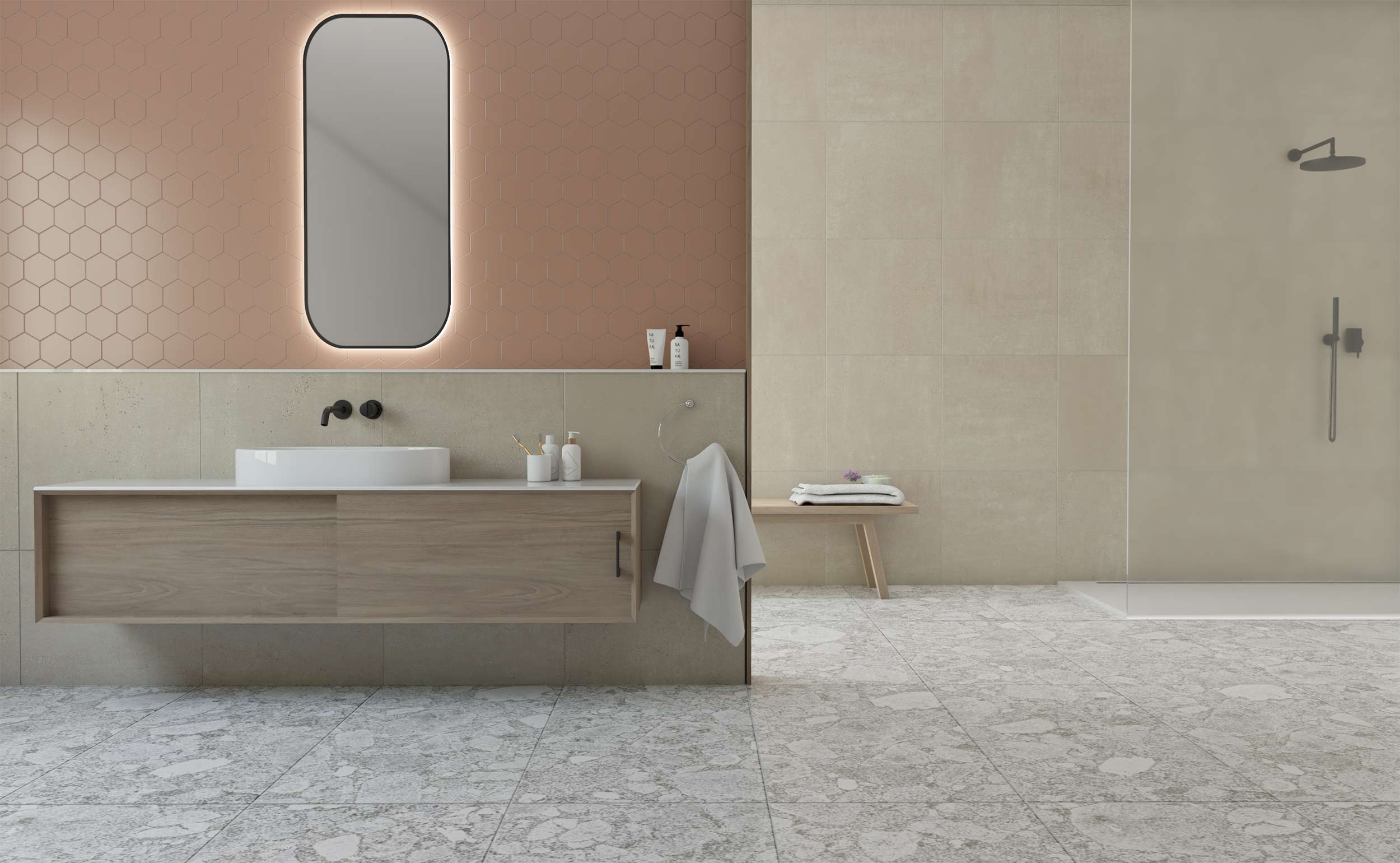 Idée déco avec de l'inspiration Carrelage pour une Salle de Bain Élégante