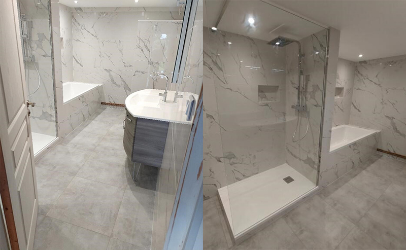 rénovation d'une salle de bain par Esprit Carrelage à Sainte Catherine