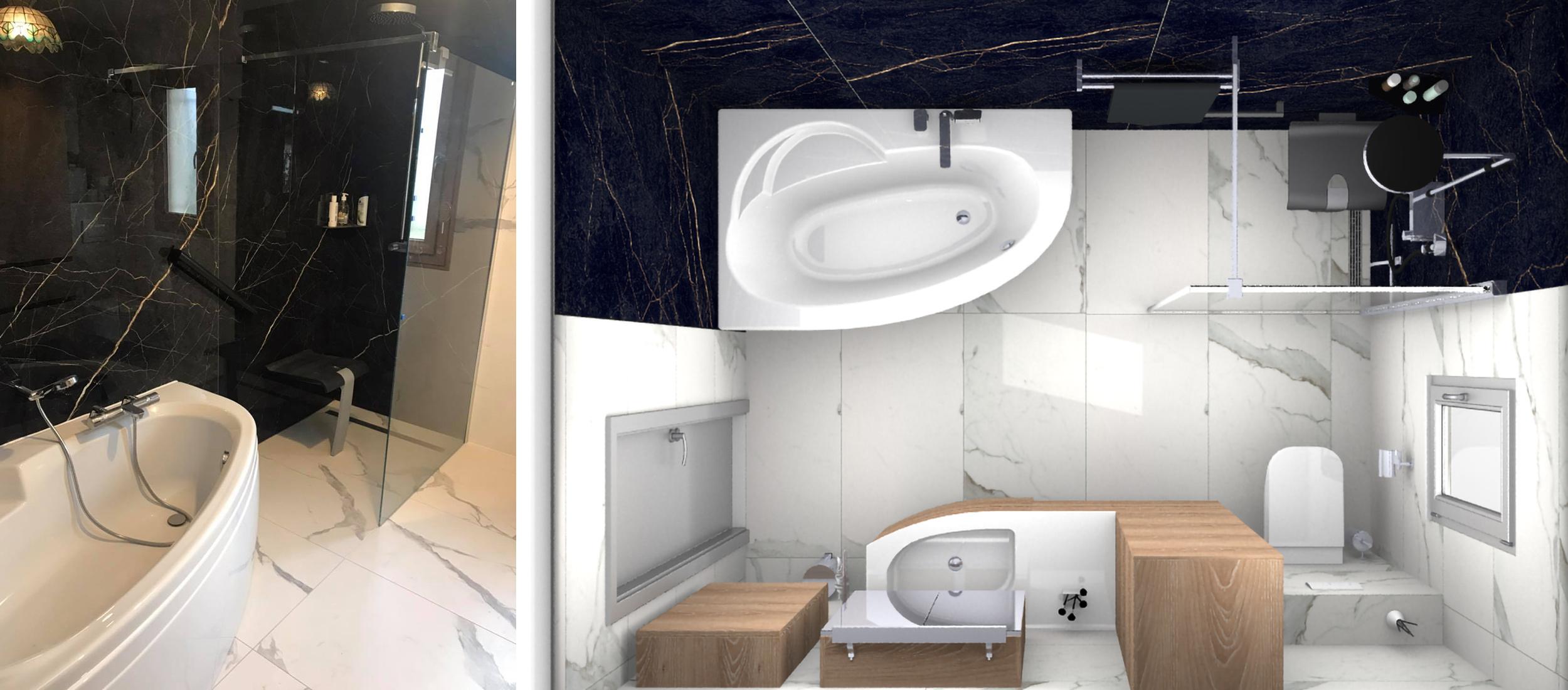 Rénovation salle de bain avec conception 3D avant projet