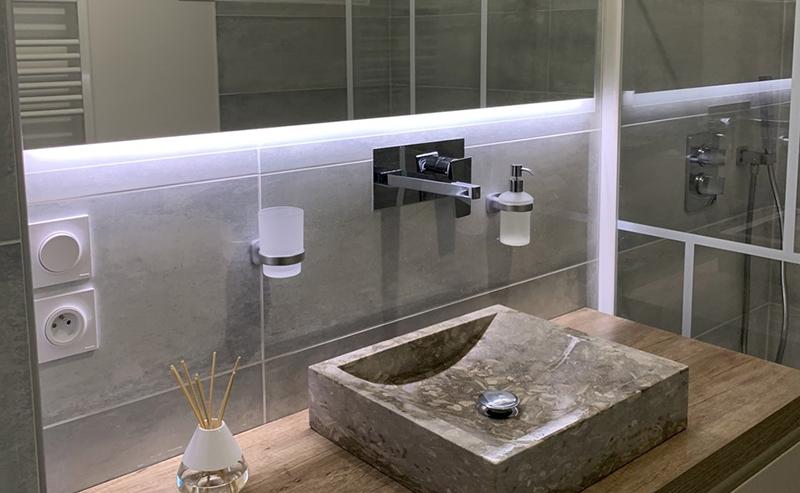 Réalisation salle de bain par Carrelage et Bain à Louhans